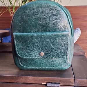 Portland Leather Forest Green Backpack